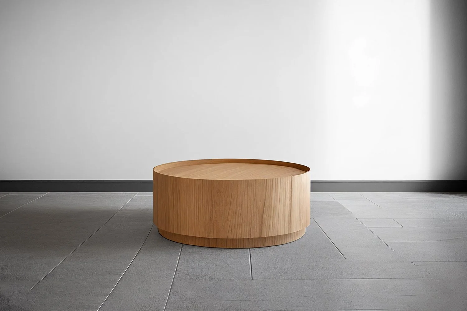 Round Coffee Table Made of Walnut Veneer by NONO Furniture — NONO FURNITURE